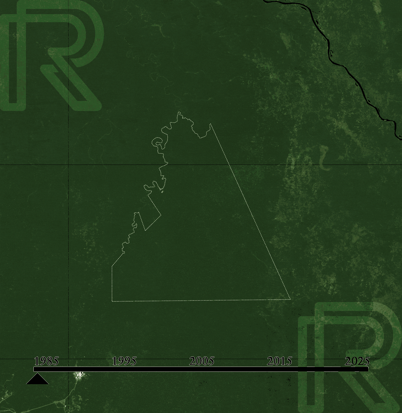 Satellite image of Manoa REDD+ over time